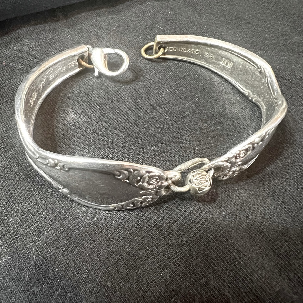 Silver spoon bracelet